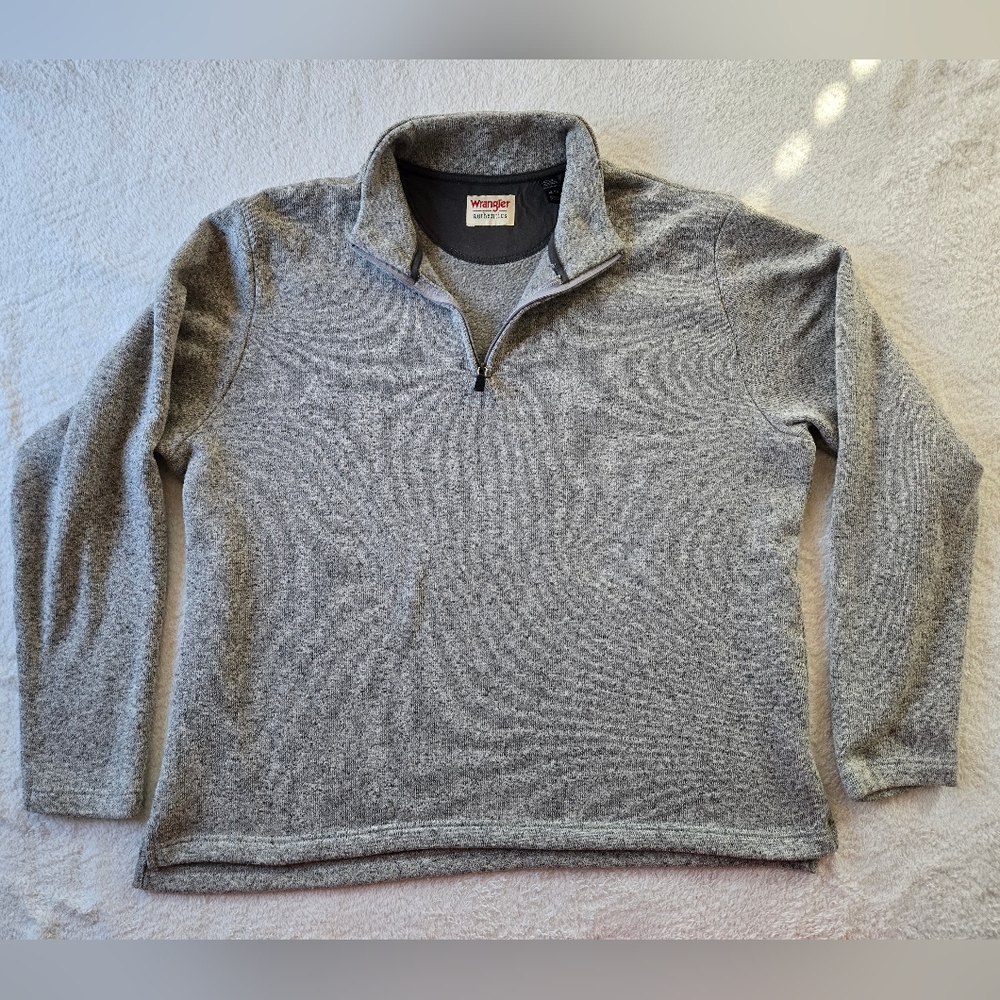 Wrangler Men's Gray Quarter-Zip Sweatersz XL